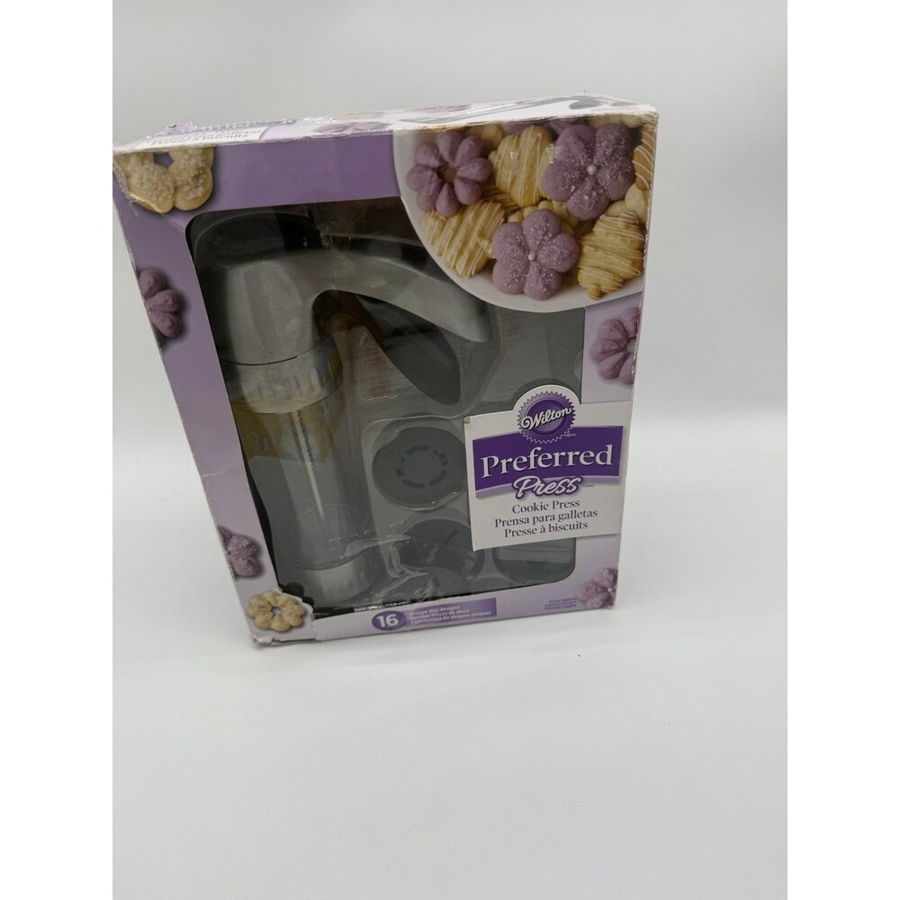 Wilton Preferred Press Cookie Press 16 Disks Easy Clean Grip Stainless Steel